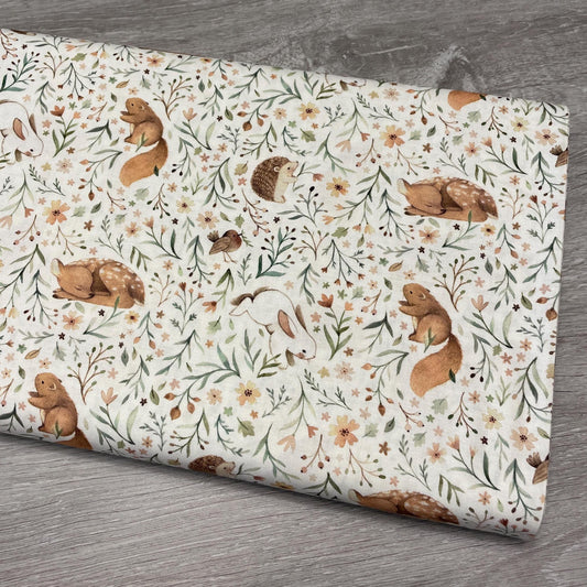 Forest Animal fabric - Dear Stella - Little Fawn & Friends - Animal Floral DNS2073 - 100% Cotton