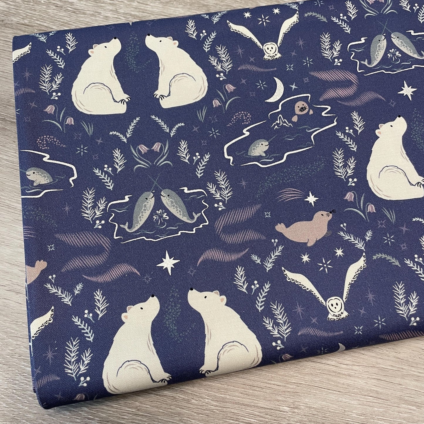 Arctic Animal Fabric - 100% Cotton - by Lewis & Irene