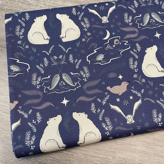 Arctic Animal Fabric - 100% Cotton - by Lewis & Irene