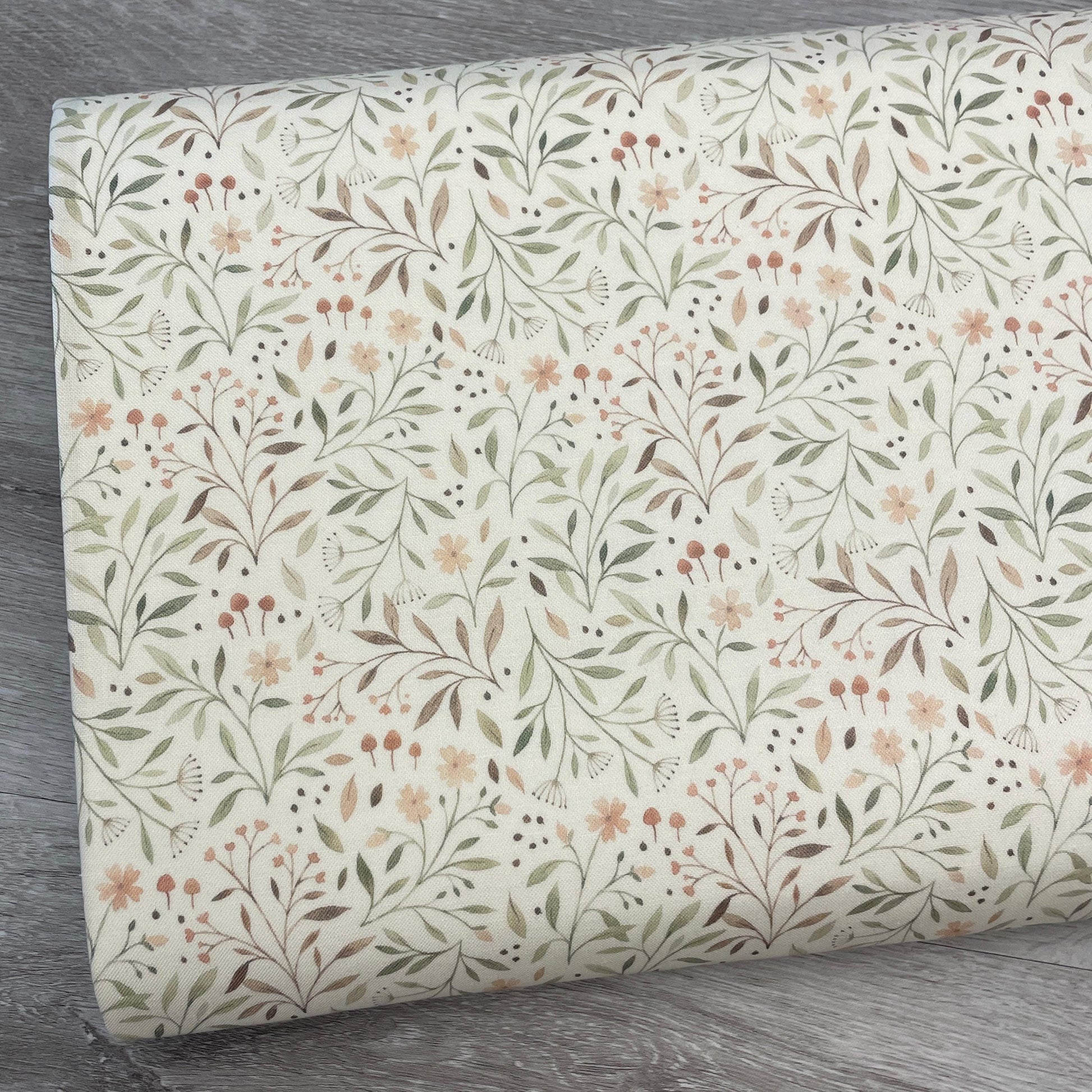 Dear Stella Leaves - Flora - Little Fawn & Friends - 100% Cotton Fabric - DNS1910 - Nature leaves foliage