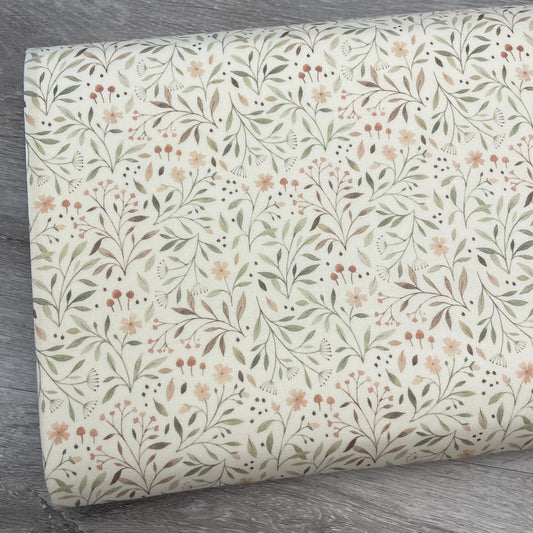 Dear Stella Leaves - Flora - Little Fawn & Friends - 100% Cotton Fabric - DNS1910 - Nature leaves foliage