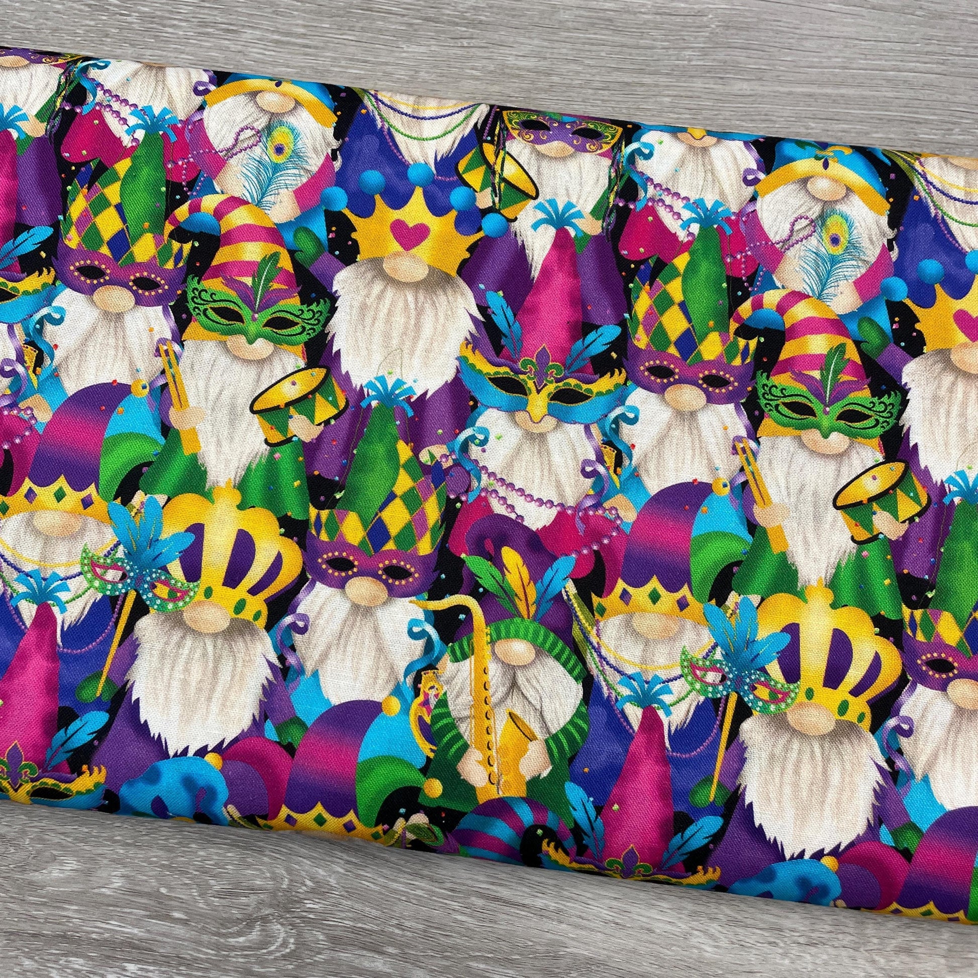 Mardi Gras Gnomes Fabric - Timeless Treasures - 100% cotton - Mardi Gras Parade Collection - Carnival French Quarter New Orleans