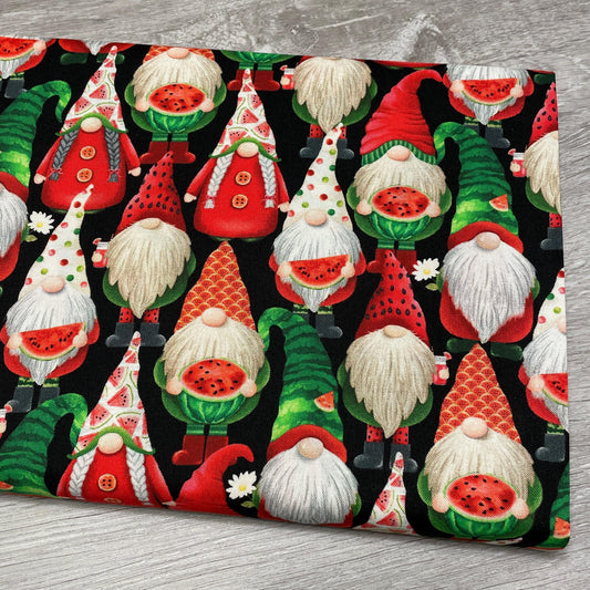 Watermelon Gnome Fabric - Life's a picnic