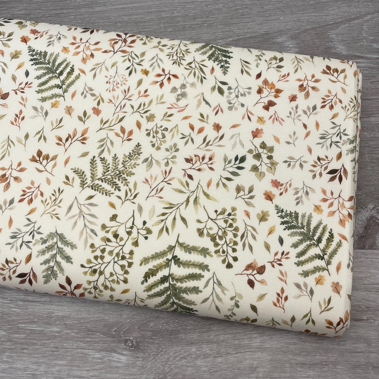 Dear Stella Autumn Ferns and Leaves - Little Fawn & Friends - 100% Cotto - DNS1906