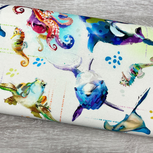 Sea Life fabric - Shining Sea - StudioE Fabrics - 100% Cotton