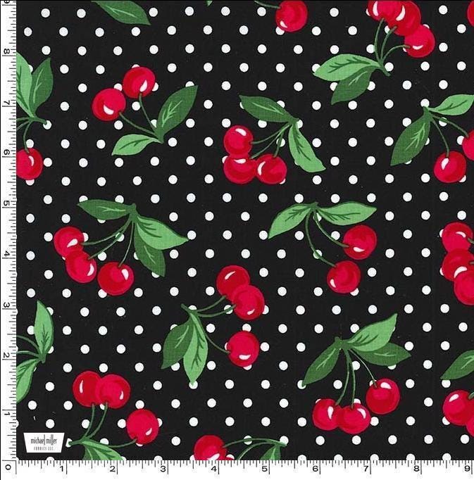 Cherry dot fabric - Michael Miller