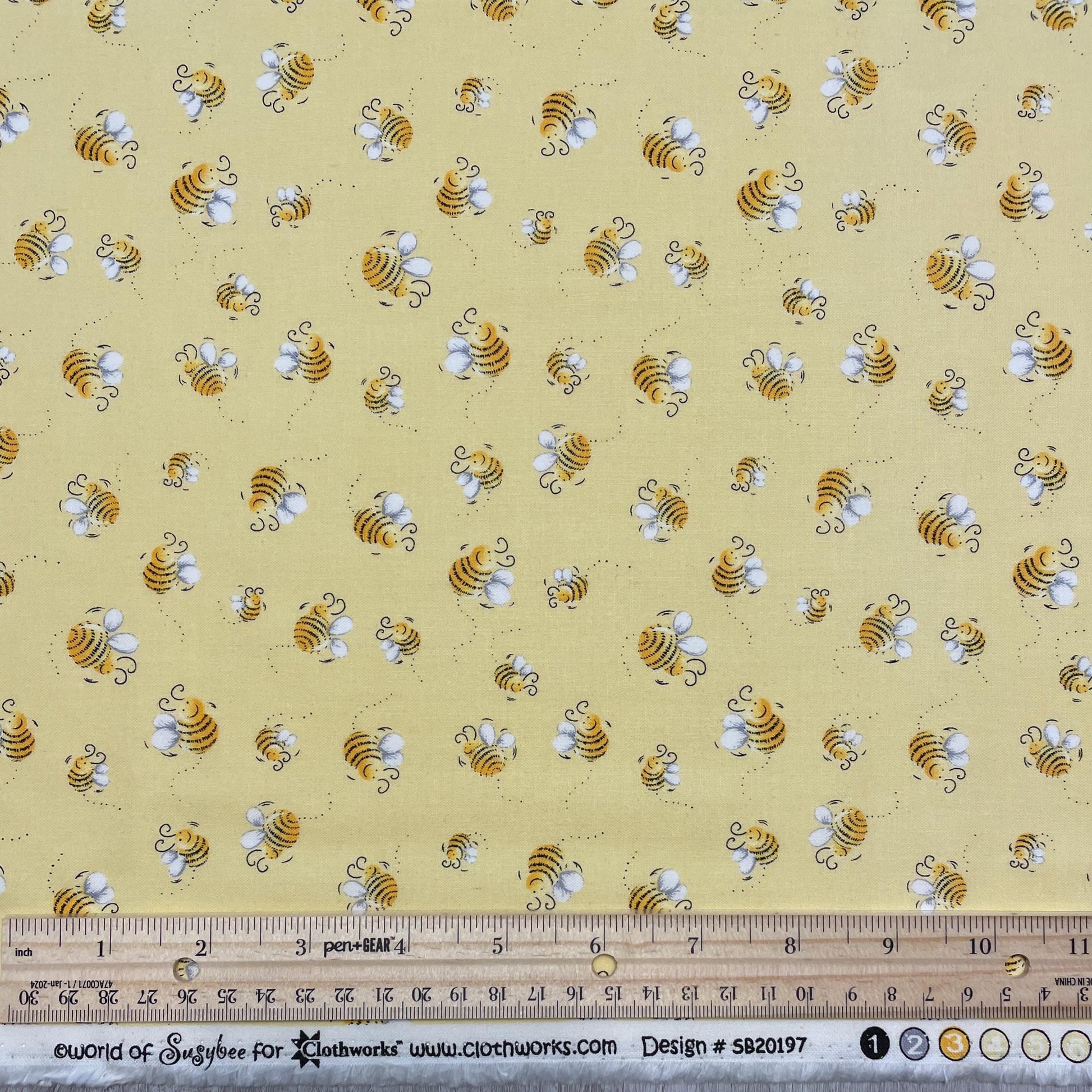 Susybee fabric by the yard - Yellow