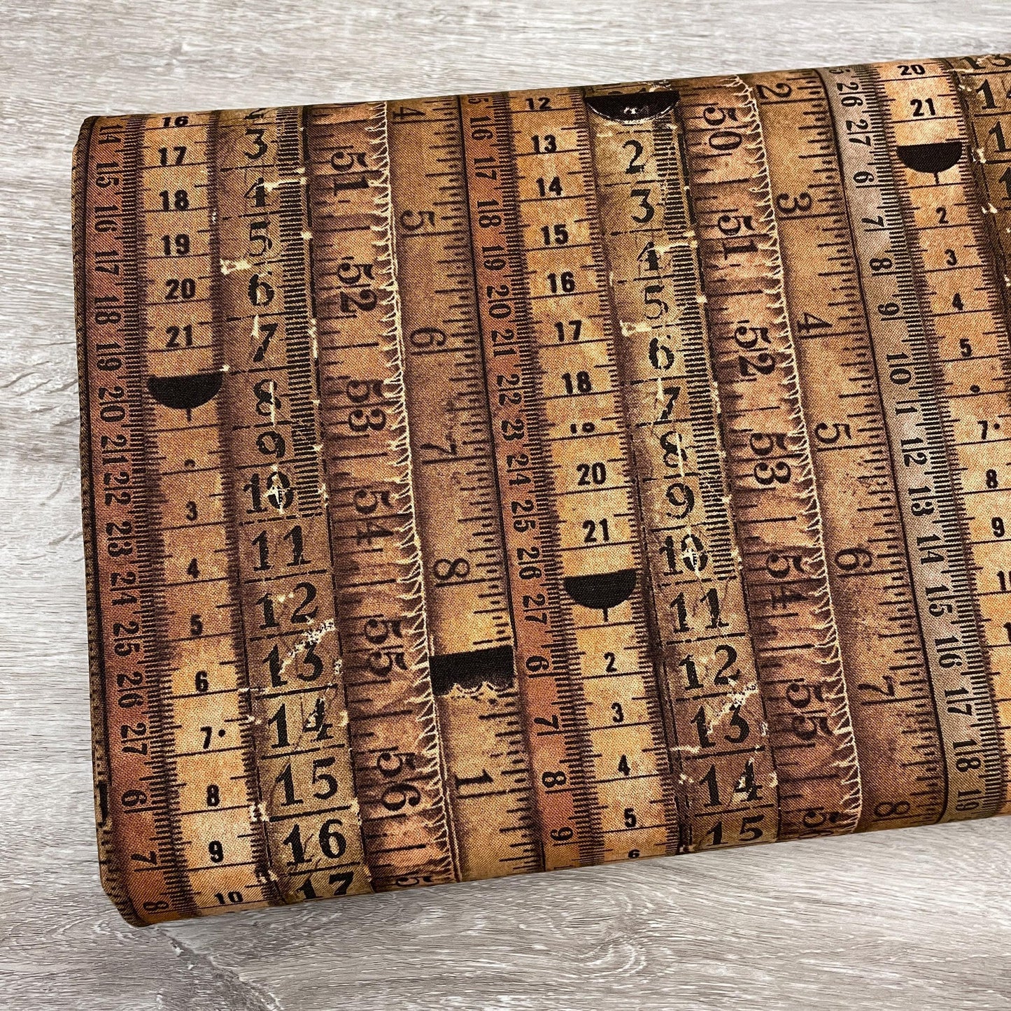 Tim Holtz Tape Measures - 100% Cotton Fabric - FreeSpirit - Eclectic Elements - Foundations Collection