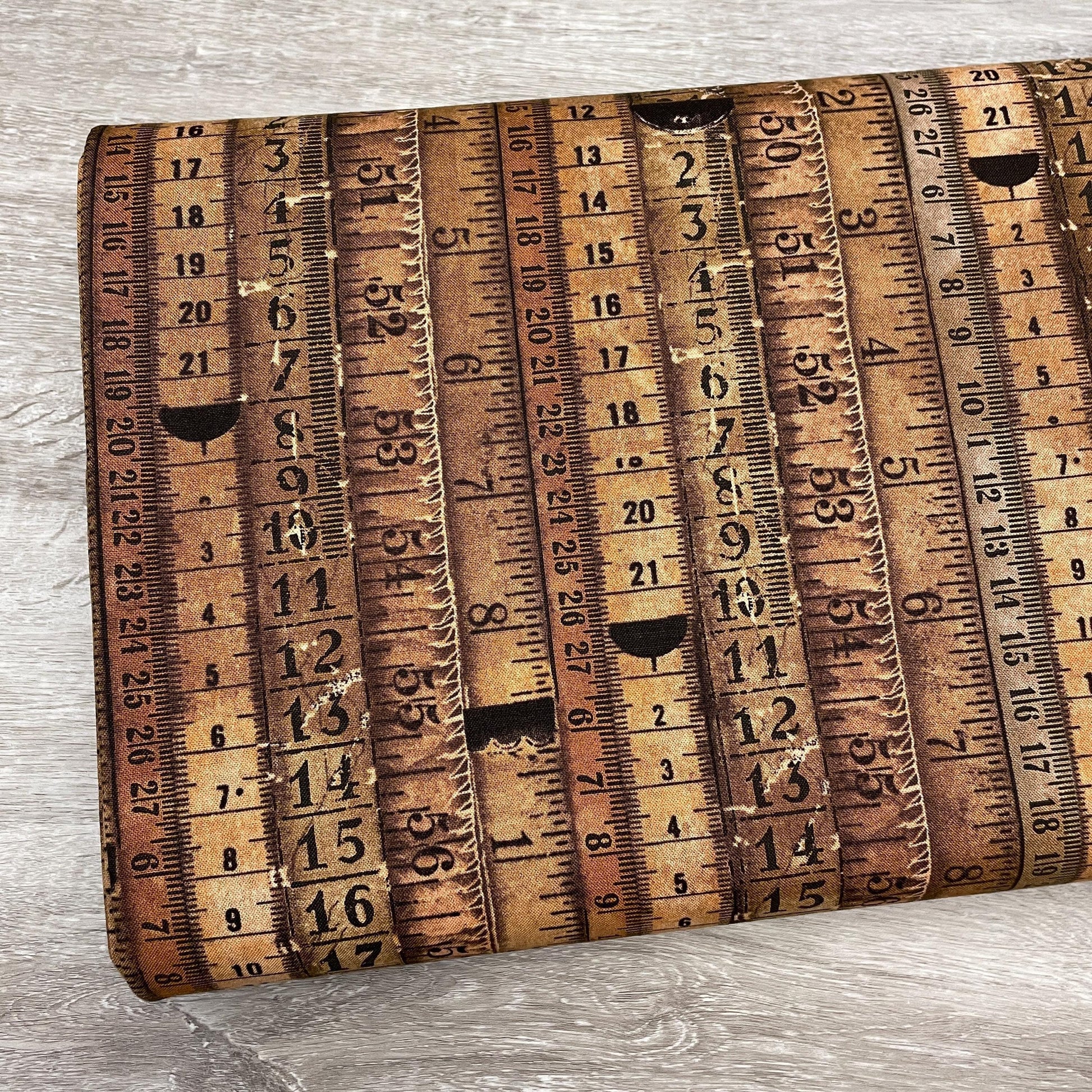 Tim Holtz Tape Measures - 100% Cotton Fabric - FreeSpirit - Eclectic Elements - Foundations Collection