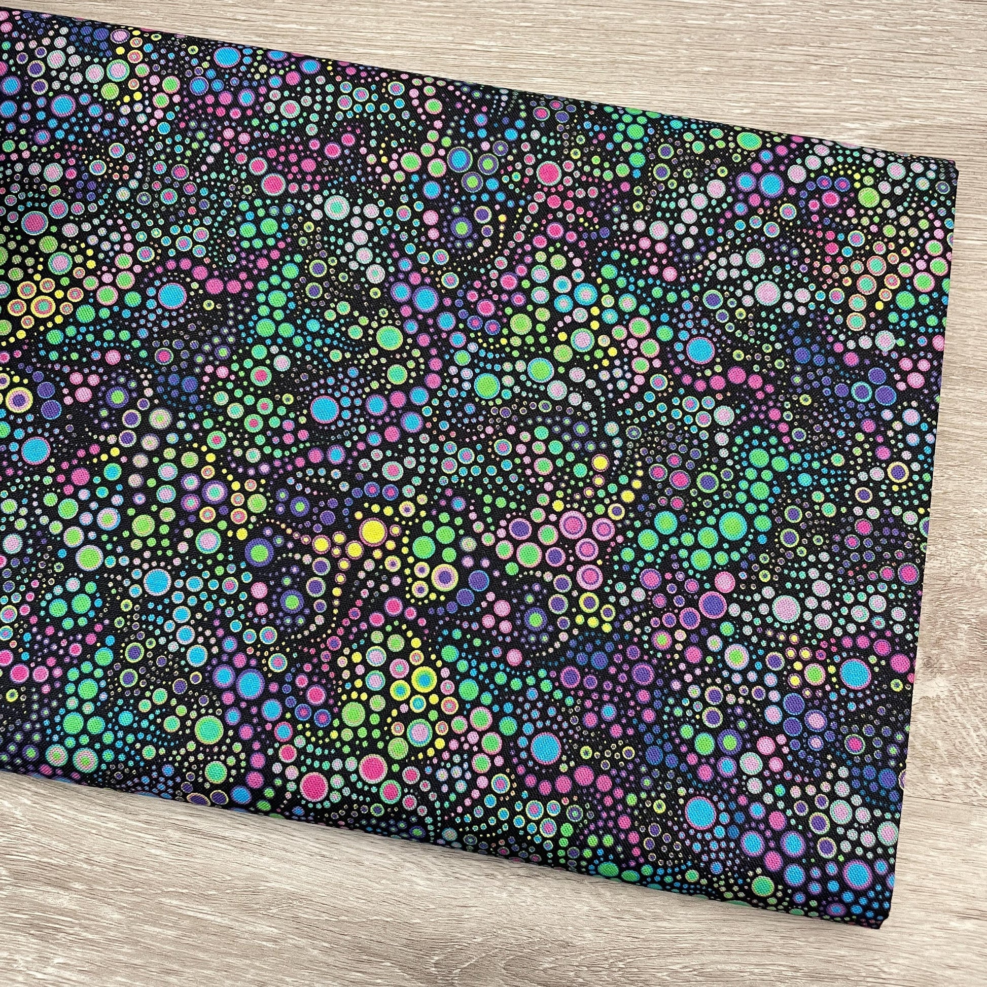 Mardi Gras Circles Fabric - Robert Kaufman - Effervescence - 100% cotton - Carnival Mardi Gras Parade Bubble Fabric