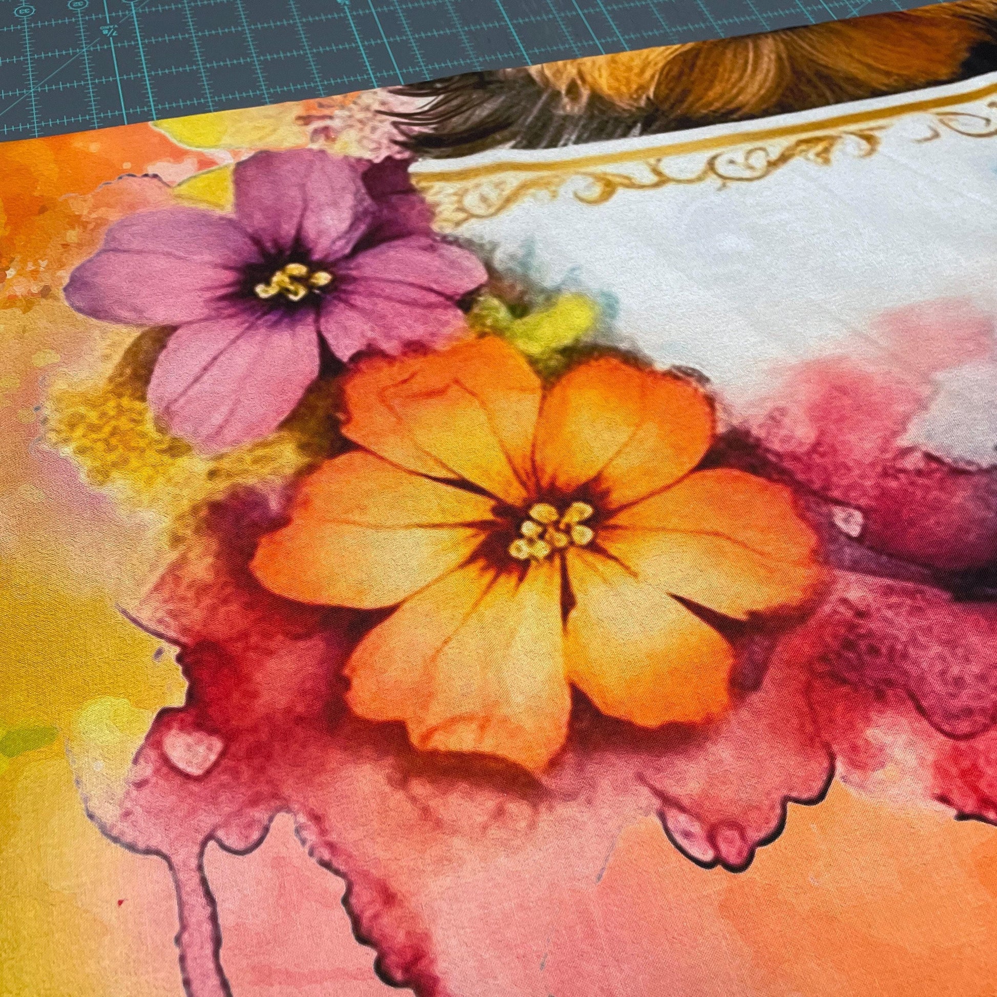 Yorkie Fabric Panel 35.5" x 44" - 100% Cotton