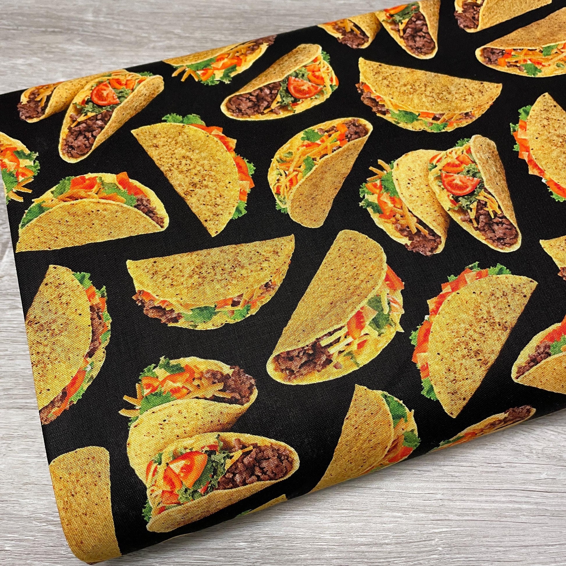 Taco fabric - Hard Shelled Tacos by Timeless Treasures - 100% Cotton Fabric