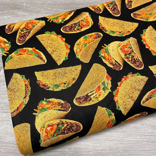 Taco fabric - Hard Shelled Tacos by Timeless Treasures - 100% Cotton Fabric