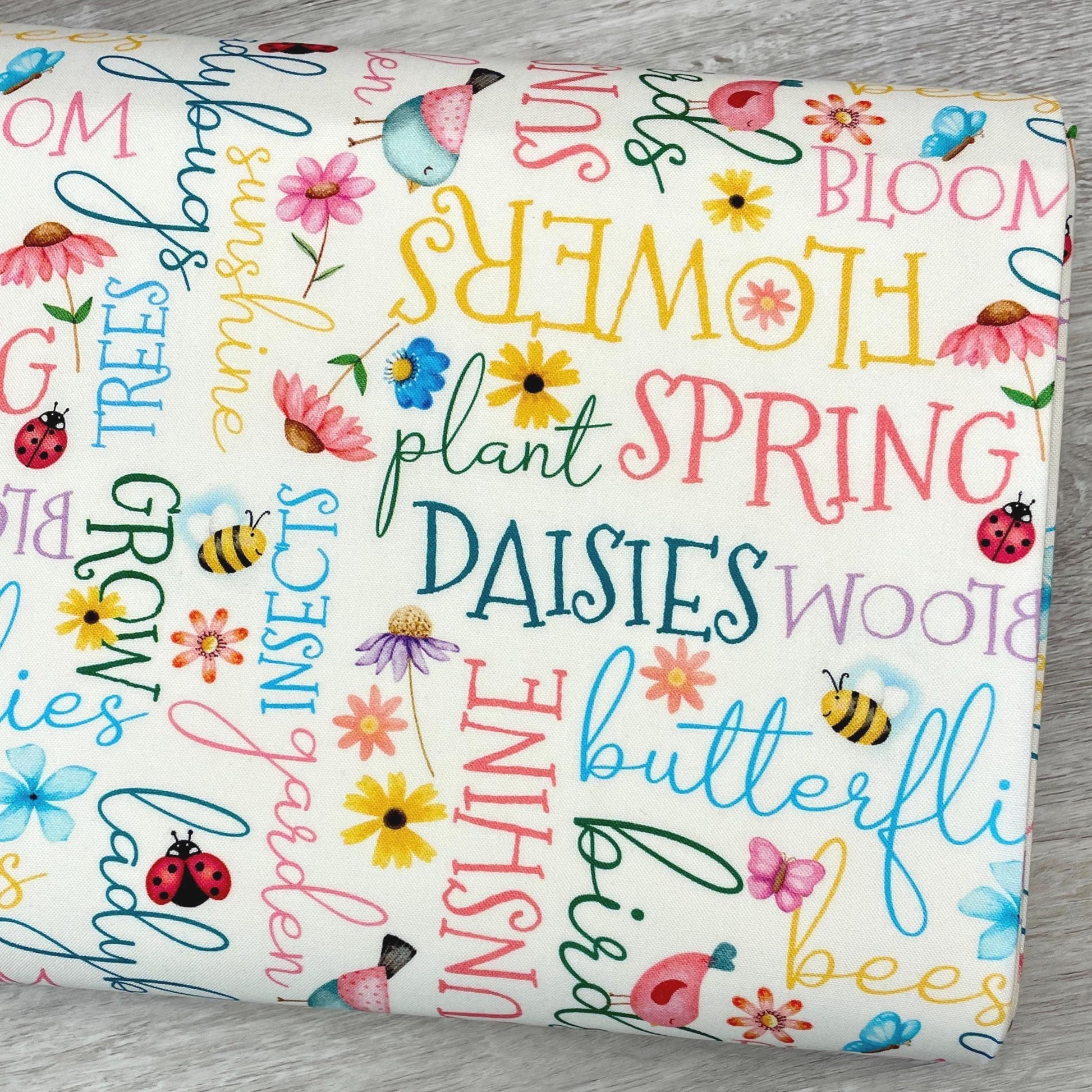 Sunny Words White - Benartex - 100% cotton - Sunshine Days