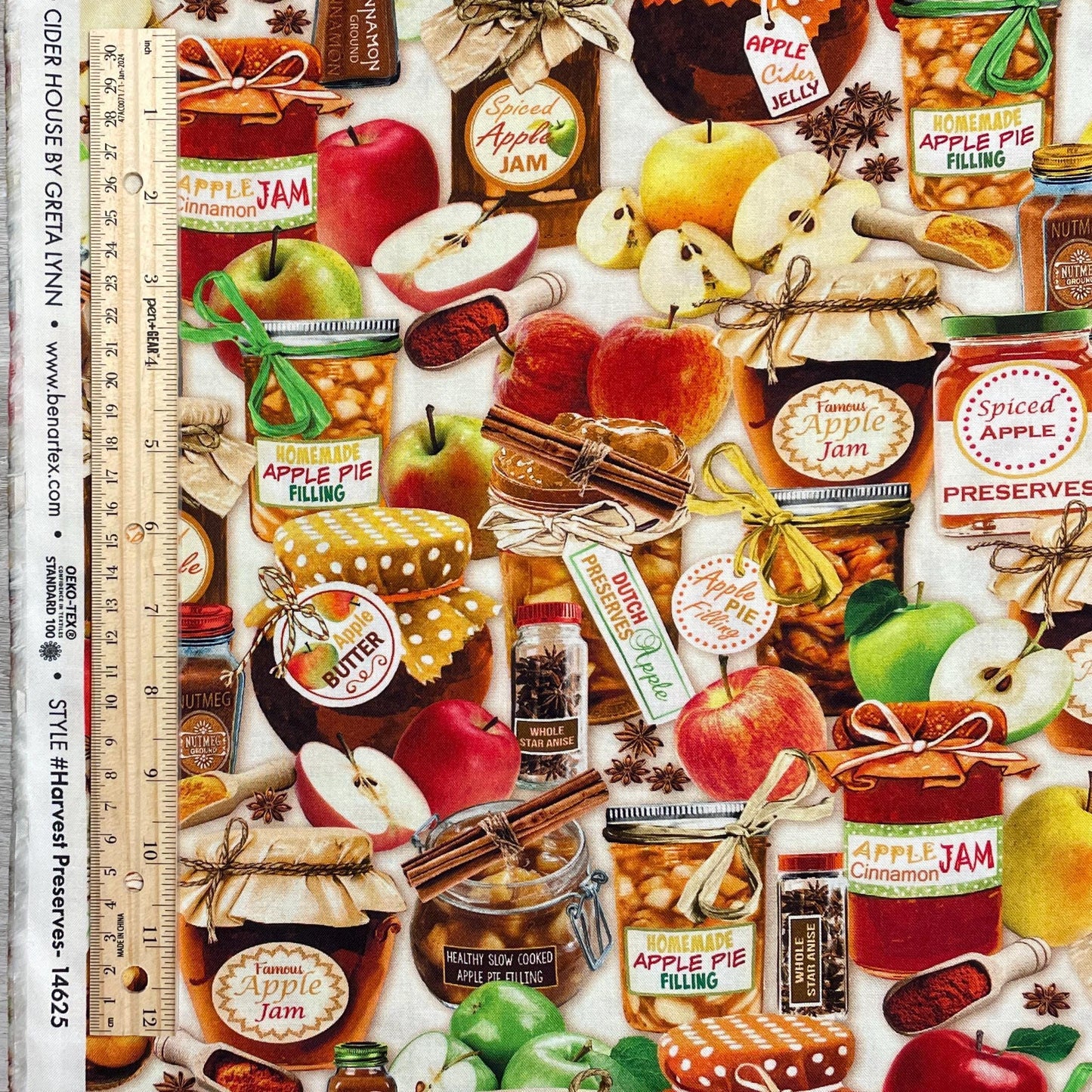 Apple Preserves Fabric - Kanvas Studio Benartex - 100% Cotton