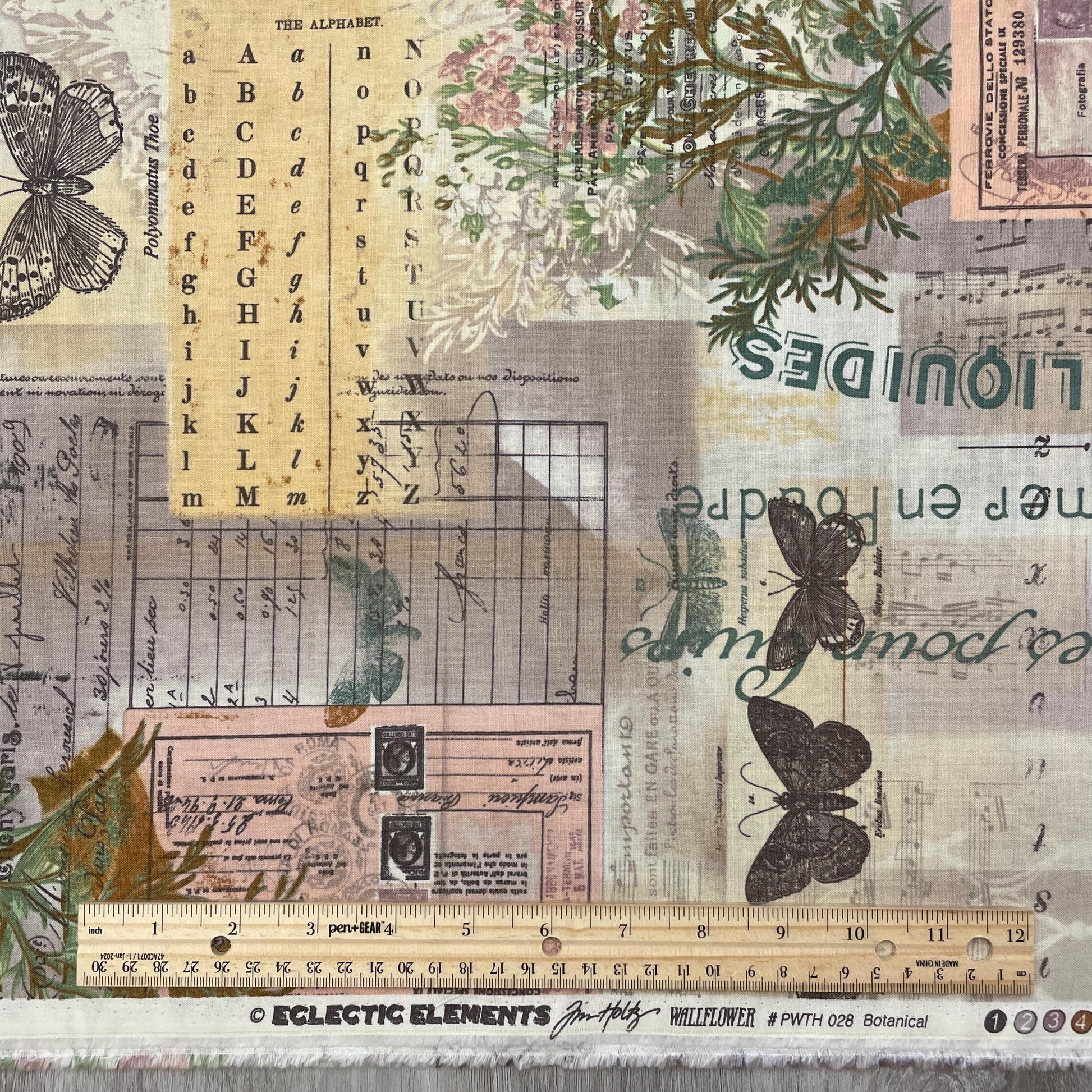 Tim Holtz Botanical - Multi - 100% Cotton Fabric - FreeSpirit - Eclectic Elements - Foundations Collection