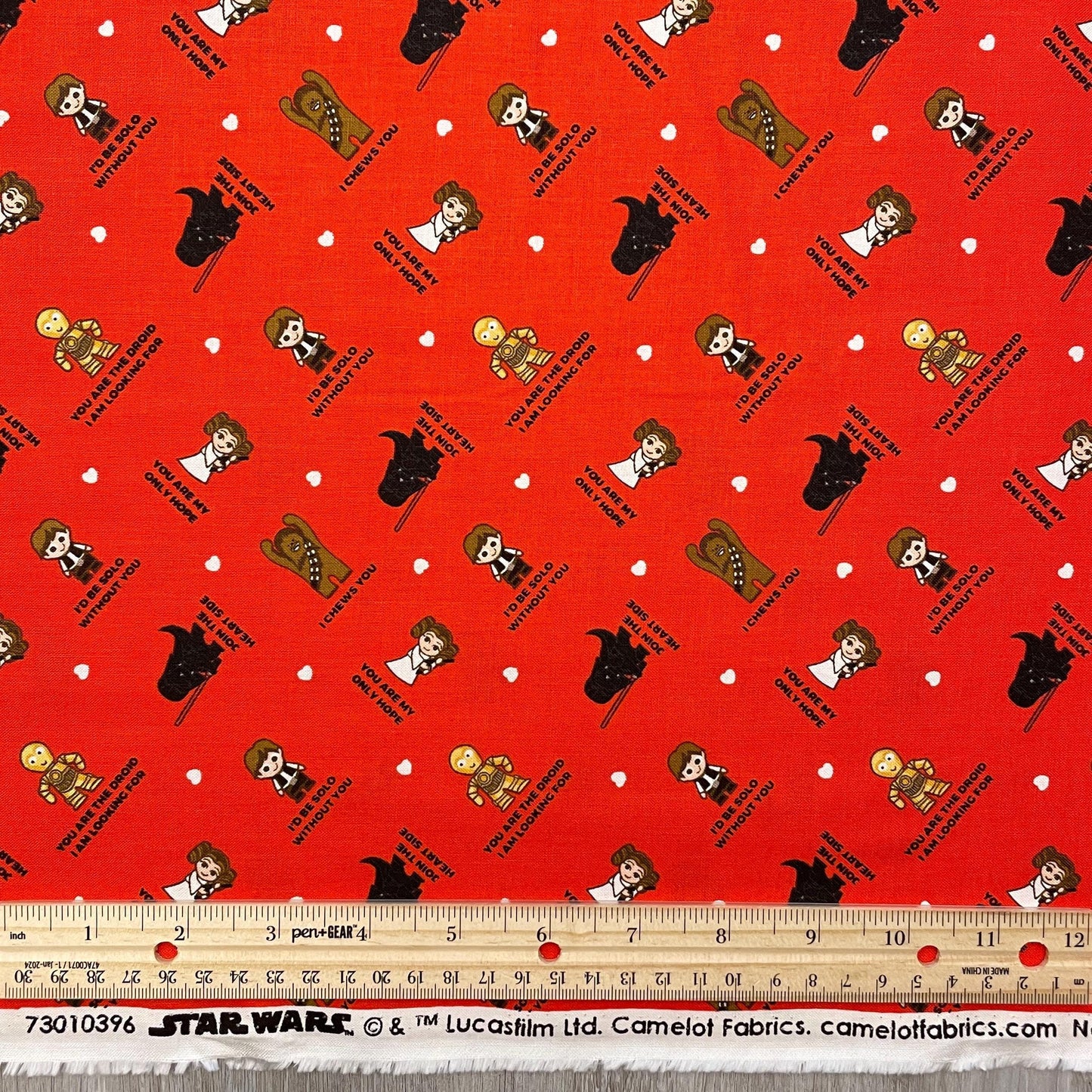 Star Wars Fabric - Character Valentine Greeting