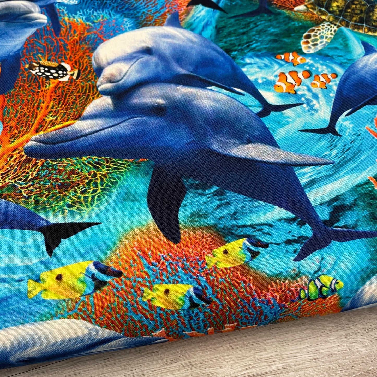 Dolphin Fabric - Jewels of the Sea