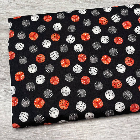 Dice fabric by the yard - Michael Miller - 100% cotton fabric - Roll With It