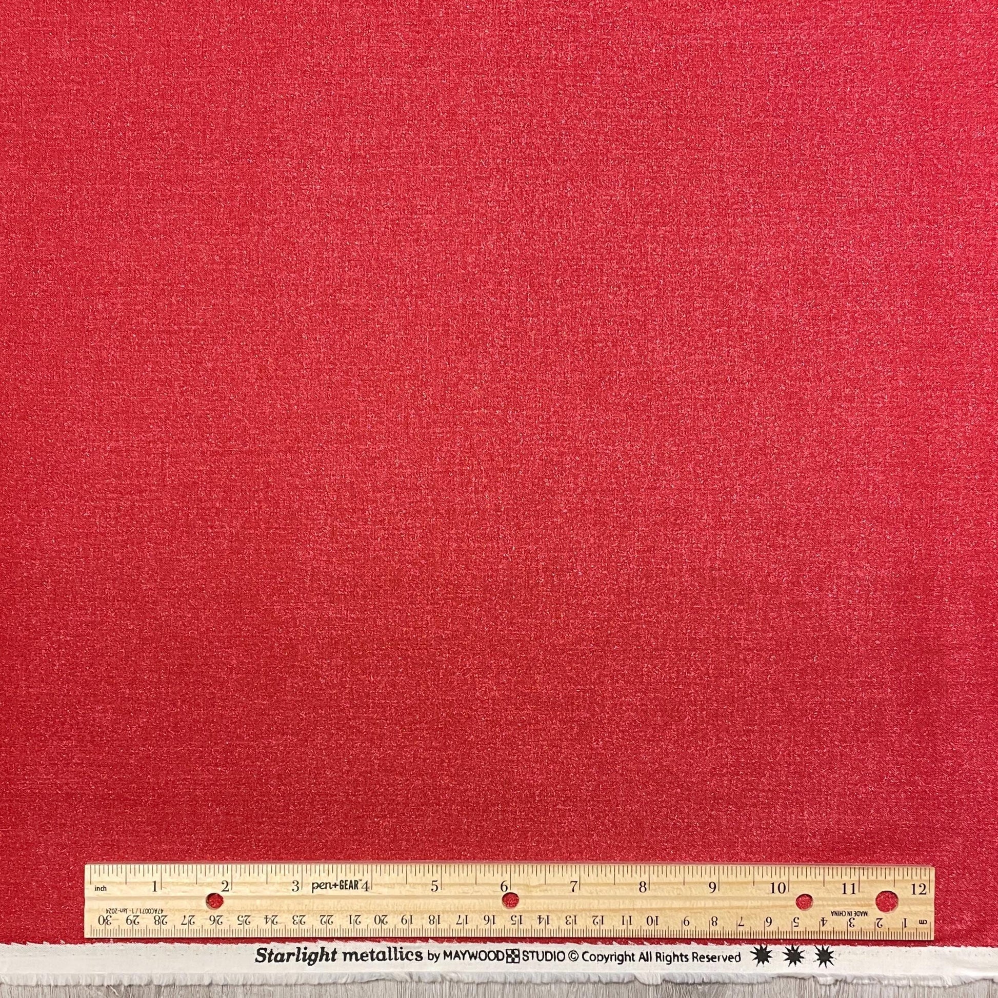 Starlight Metallics - Ruby Red - Quilting Cotton - Maywood Studio - MASM1000-R