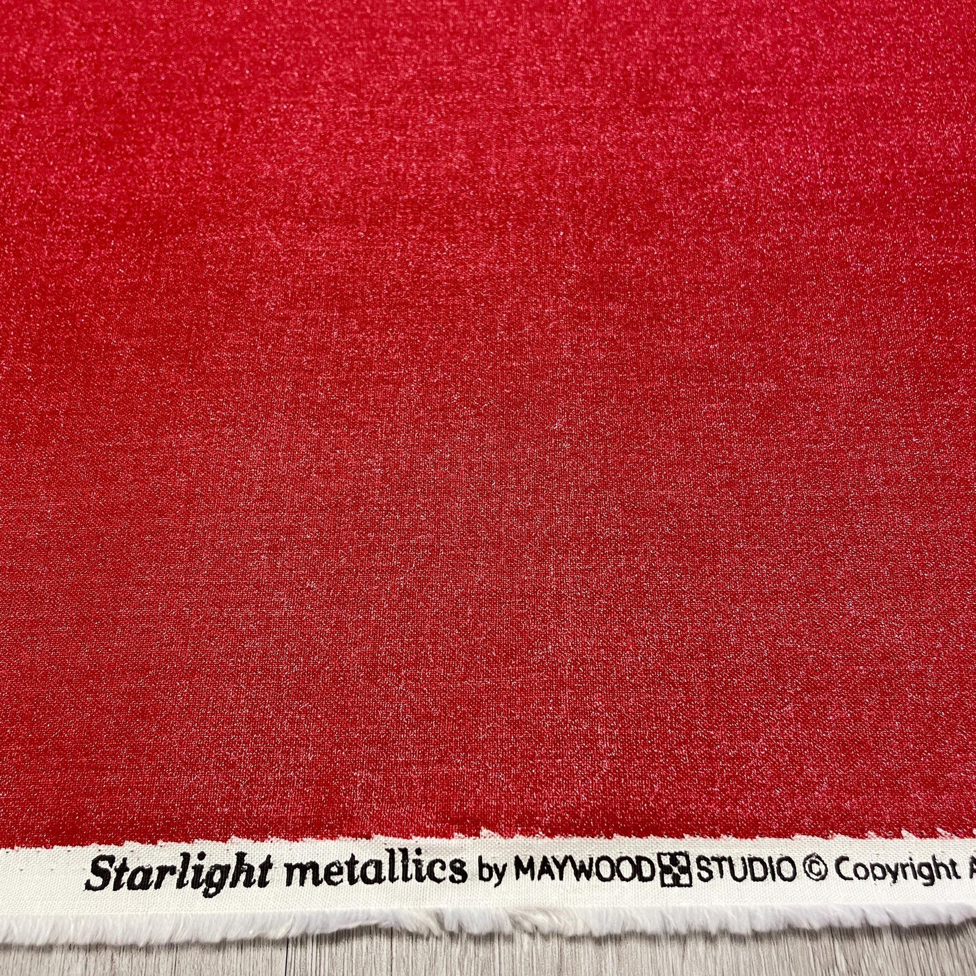 Starlight Metallics - Ruby Red - Quilting Cotton - Maywood Studio - MASM1000-R
