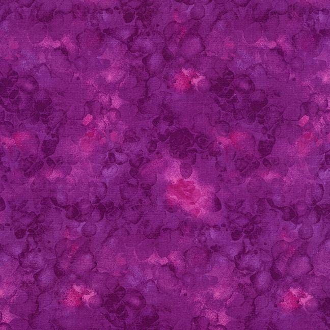 Purple Watercolor Blender - Texture - Plum - Timeless Treasures - 100% Cotton - Solid-ish