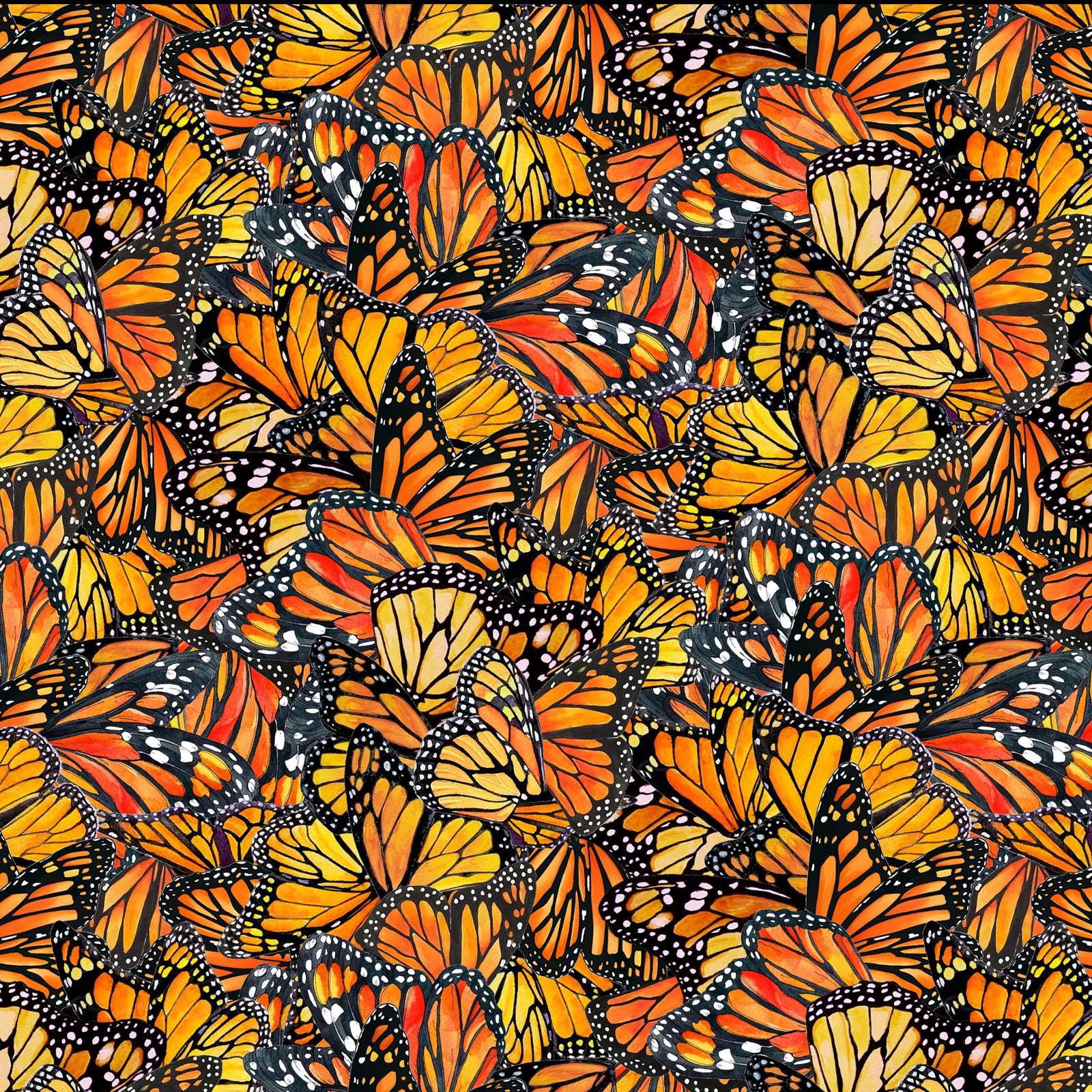Monarch butterfly fabric - Monarch Dance - 100% Cotton - Elizabeth's Studio 711Multi