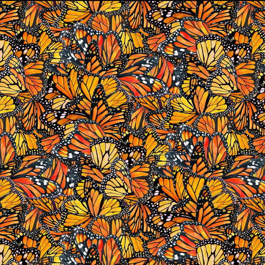 Monarch butterfly fabric - Monarch Dance - 100% Cotton - Elizabeth's Studio 711Multi