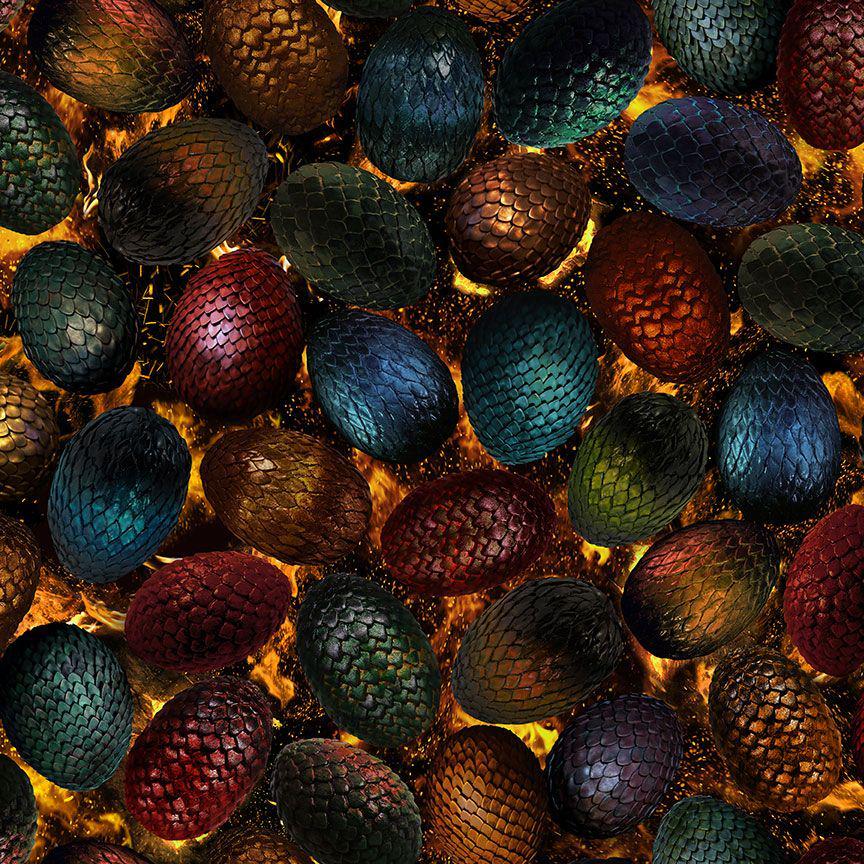 Dragon's Eggs Fabric - Timeless Treasures - 100% Cotton - Dragon's Lair Collection