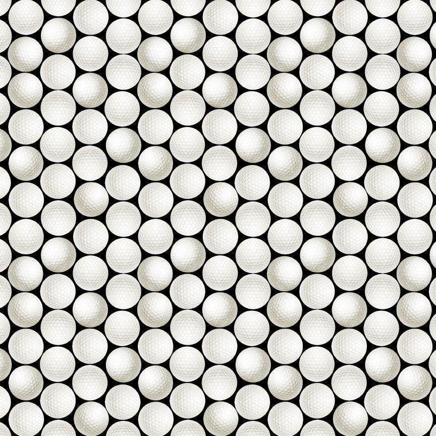 Golf Ball Fabric - 100% Cotton Fabric from Timeless Treasures - Golf fabric by the yard