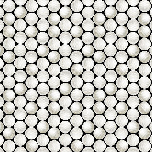 Golf Ball Fabric - 100% Cotton Fabric from Timeless Treasures - Golf fabric by the yard