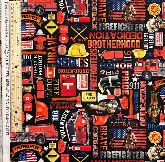 Firefighter Equipment and Text Fabric - Fire Department