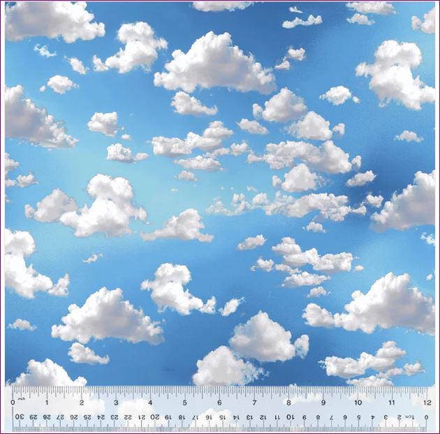 Cloud Fabric - Day Dreaming - Windham Fabrics - 100% Cotton - 512112-X Multi - Blue Skies Weather