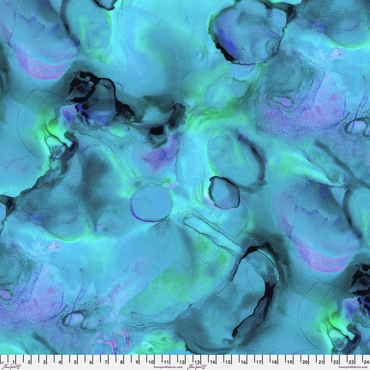 Tim Holtz Alchemy - Intrigue - 100% Cotton Fabric - FreeSpirit - Eclectic Elements - Blue Blender