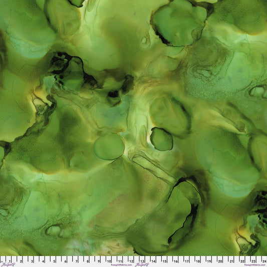 Tim Holtz Alchemy - Elixir - 100% Cotton Fabric - FreeSpirit - Eclectic Elements - Green Blender