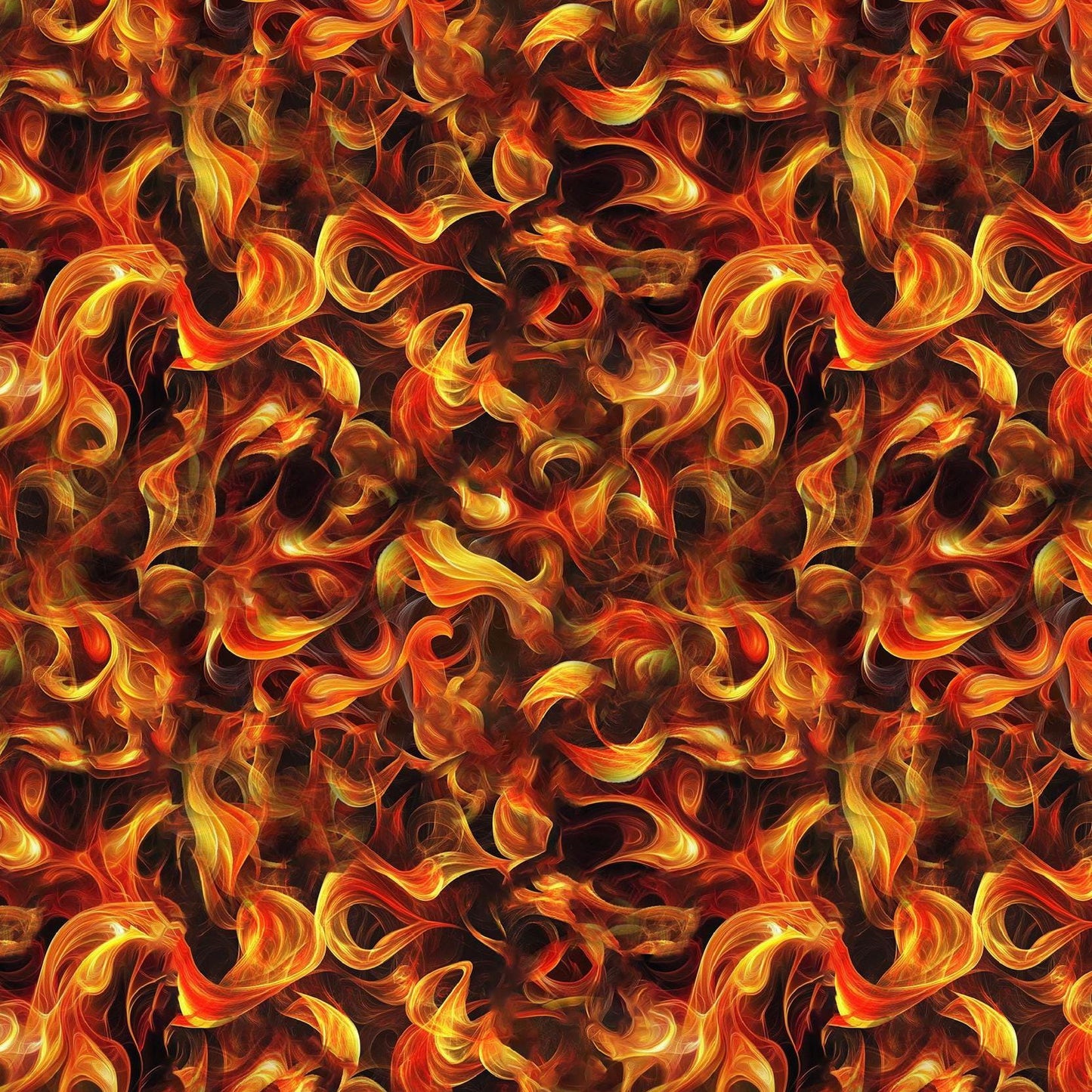 Flames - 100% Cotton Fabric - Windham Fabrics - Fire Grilling Campfire Hotrod Cars Motorcycles Racecar Drag race - 54810D-6