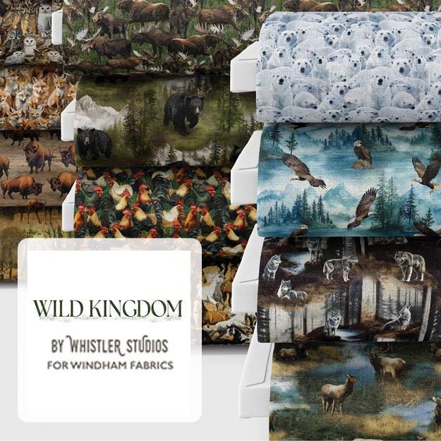 Polar Bear Fabric - 100% Cotton - Windham Fabrics - Winter Animals - 55033D-1