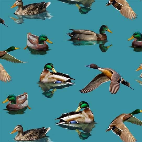 Mallard Duck Fabric - 100% Cotton - Michael Miller