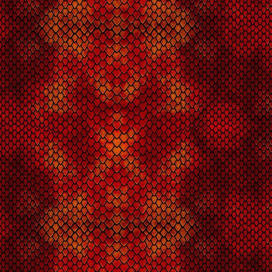 Dragon Scale Fabric - Timeless Treasures - 100% Cotton - Dragon Fire Collection - Dinosaur Skin - CD2443 ORANGE