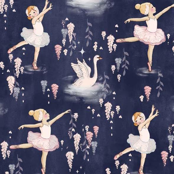 Ballerina fabric - Dance of the Swans - 100% Cotton - Michael Miller