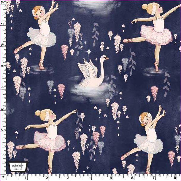 Ballerina fabric - Dance of the Swans - 100% Cotton - Michael Miller