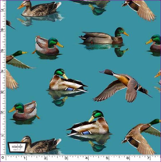 Mallard Duck Fabric - 100% Cotton - Michael Miller