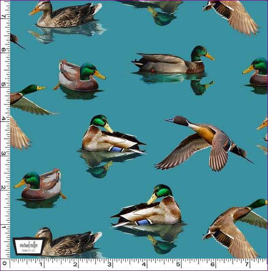 Mallard Duck Fabric - 100% Cotton - Michael Miller