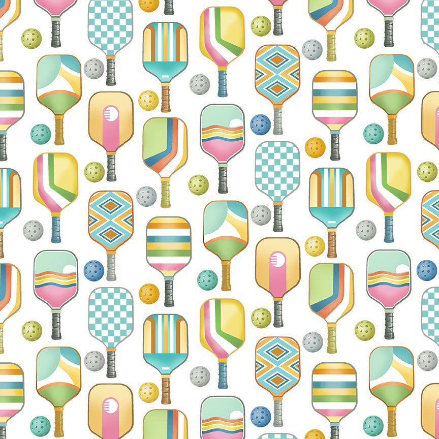 Pickleball fabric - 100% Cotton - Timeless Treasures - CD3849