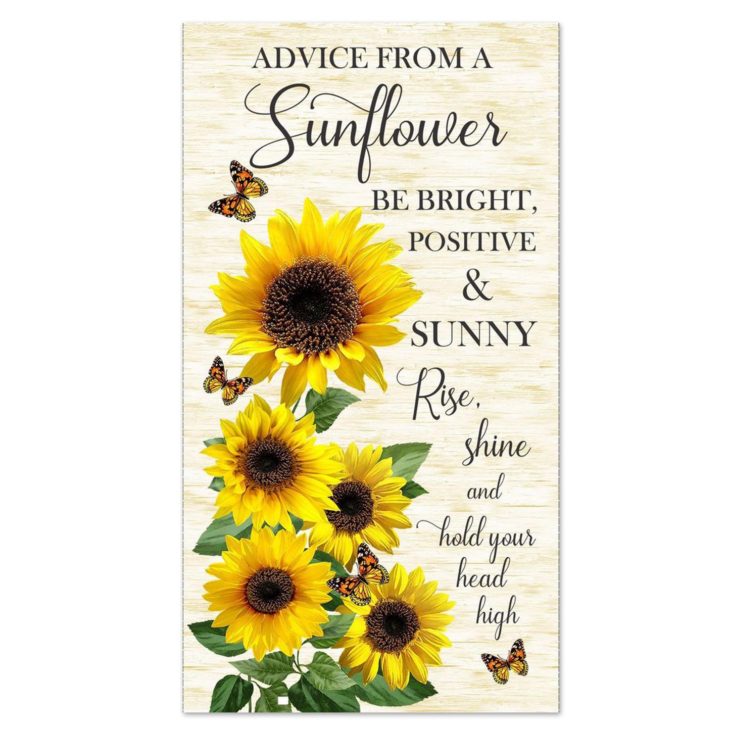 Sunflower Fabric Panel 24" x 44" - 100% cotton - Timeless Treasures - Advice CD2921