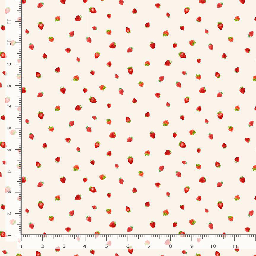 Mini Strawberries Fabric - 100% Cotton - Timeless Treasures CD3407