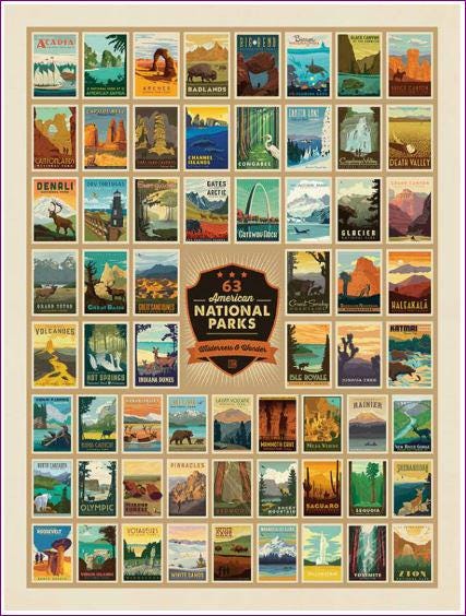 National Parks Wilderness Wonders Fabric Panel 54" x 72" - 100% Cotton - Riley Blake