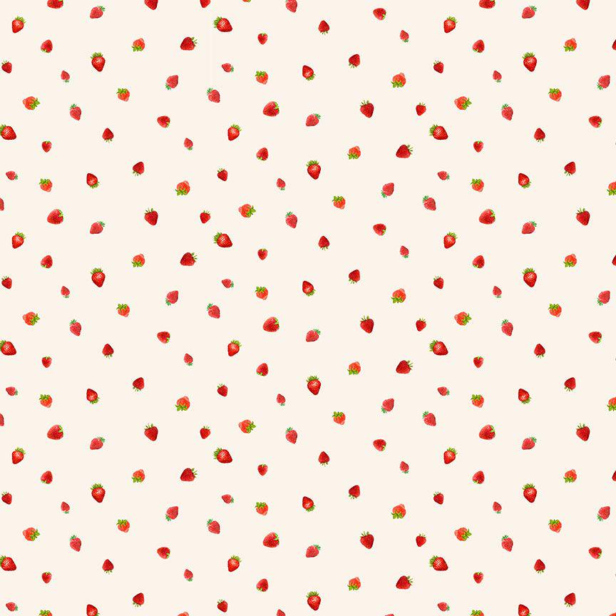Mini Strawberries Fabric - 100% Cotton - Timeless Treasures CD3407