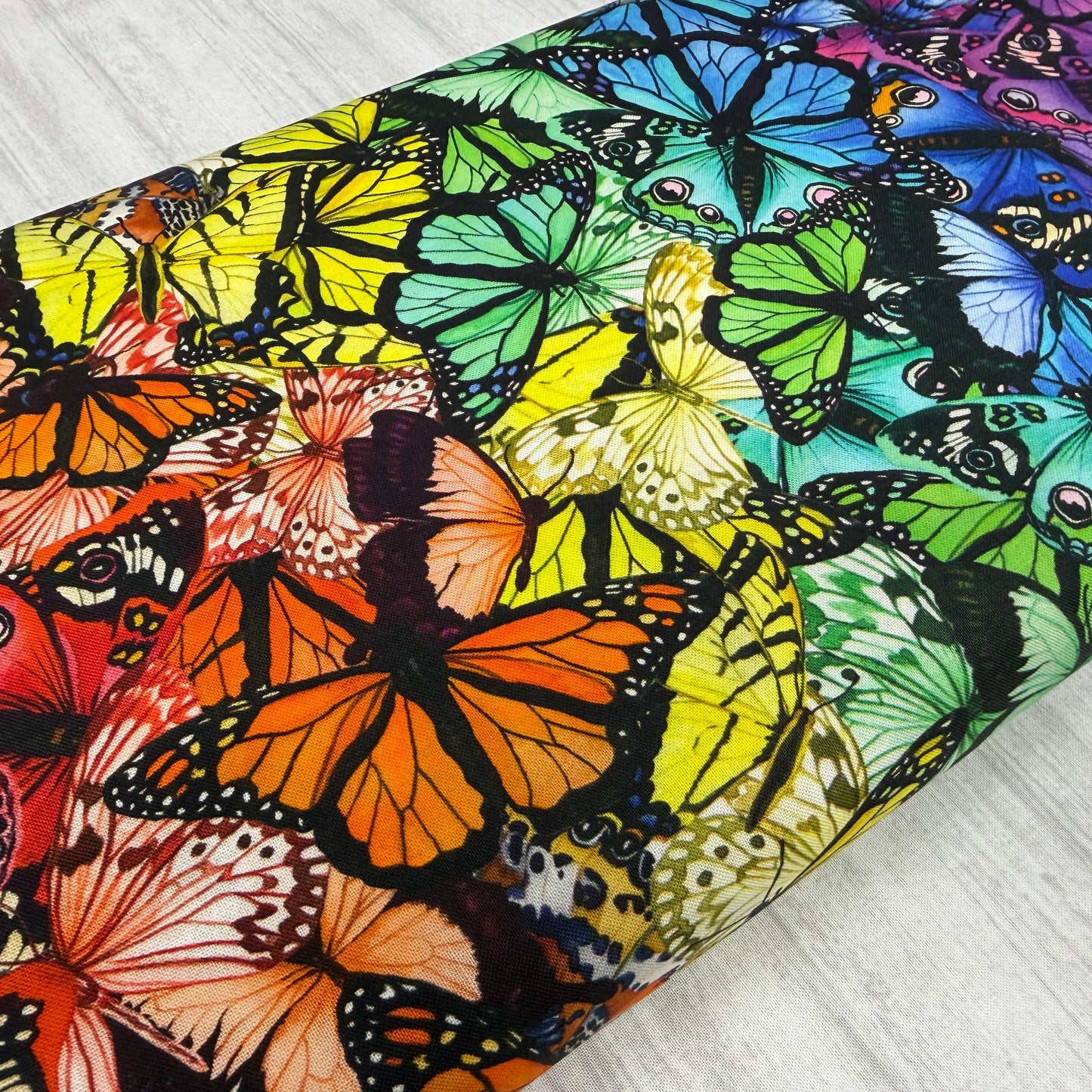 Rainbow Butterfly Fabric - Monarch Gardens - Camelot - 100% Cotton - 76250103-01