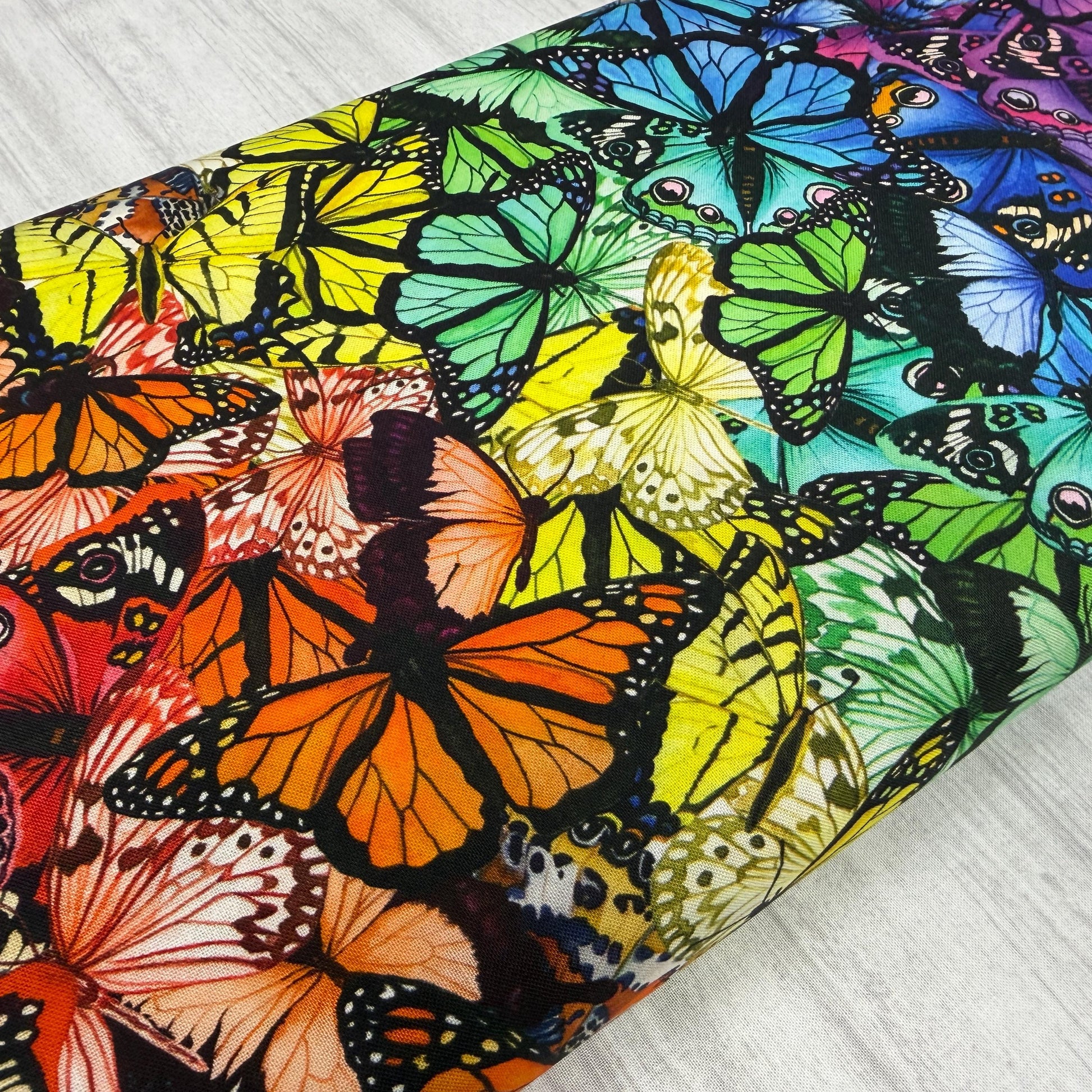 Rainbow Butterfly Fabric - Monarch Gardens - Camelot - 100% Cotton - 76250103-01